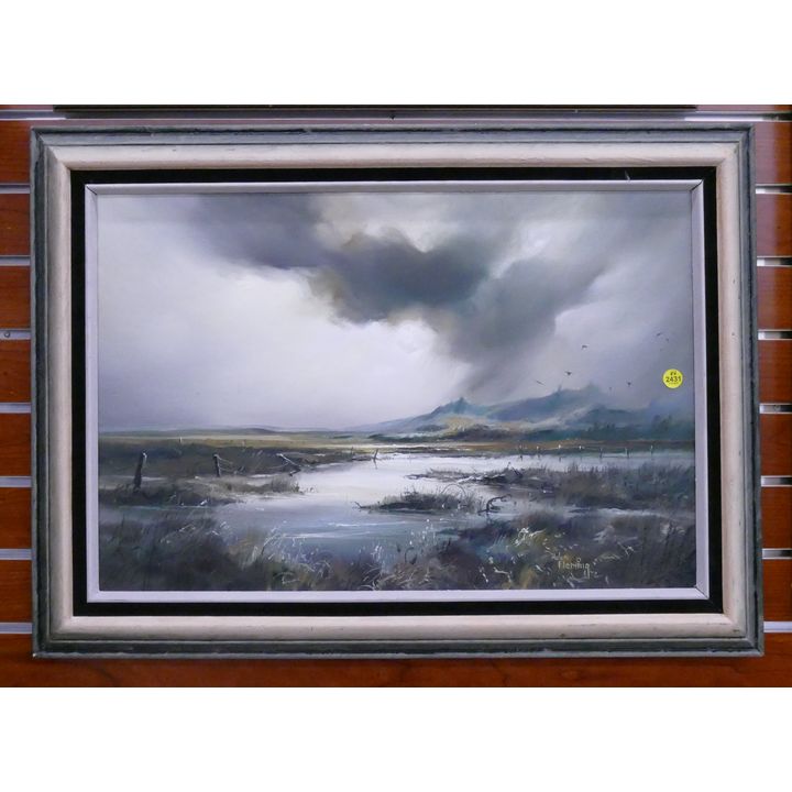 Hulan Fleming NW Landscape Oil Painting Framed- 21x29''
