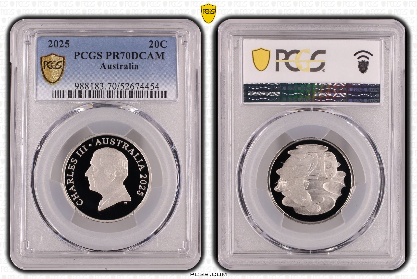 Twenty Cent, 2025, PCGS PR70DCAM