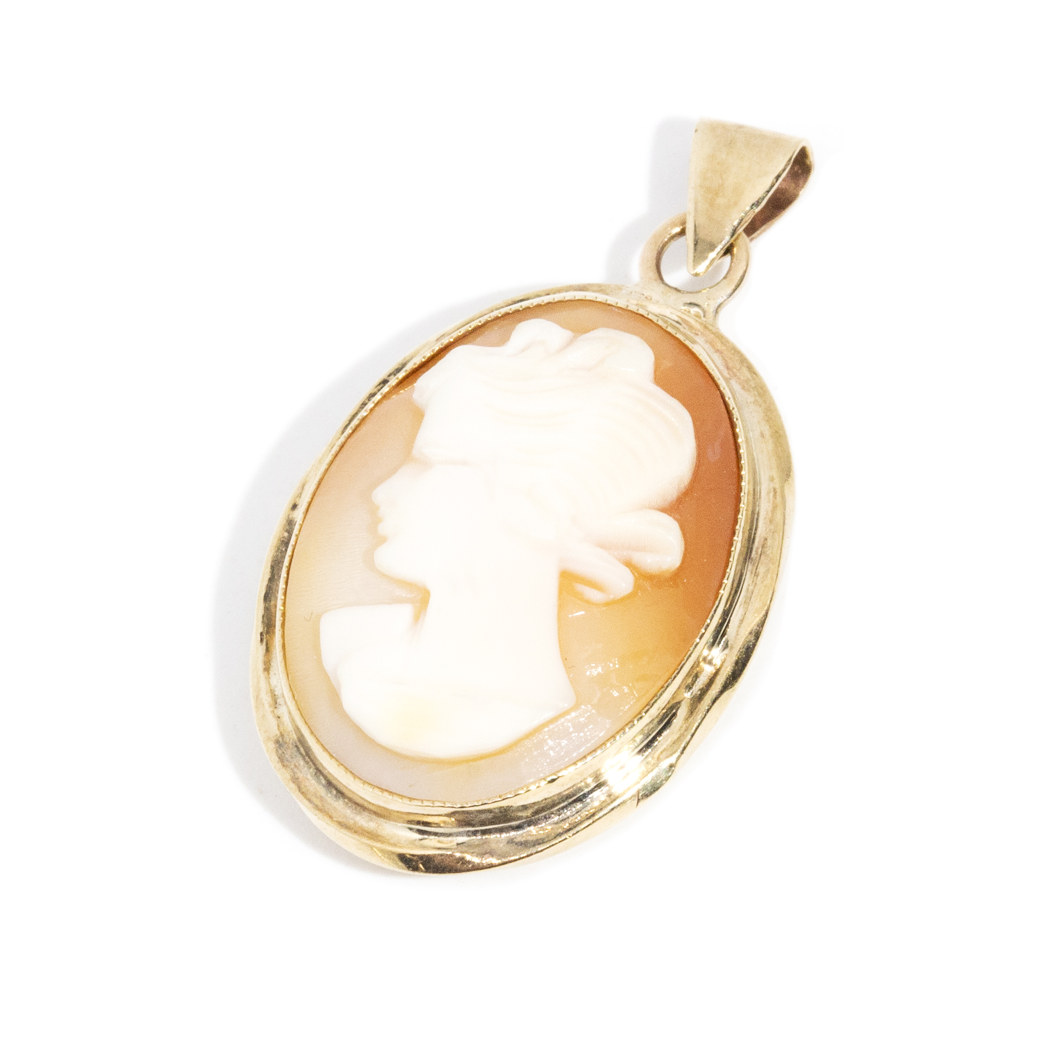 9ct Gold Cameo Pendant ,