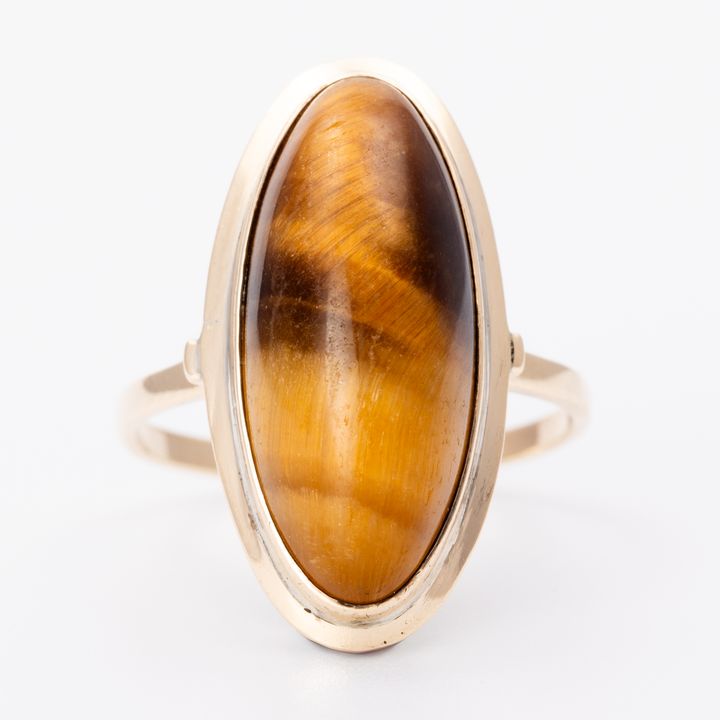 Tigers Eye Ring 9ct Gold