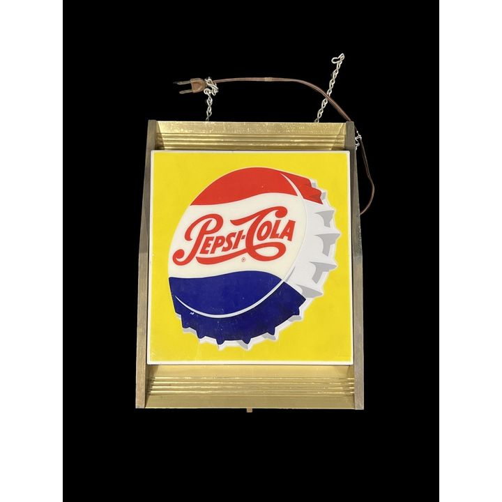 Rare Pepsi Cola Plastic Light Up Display Soda Sign