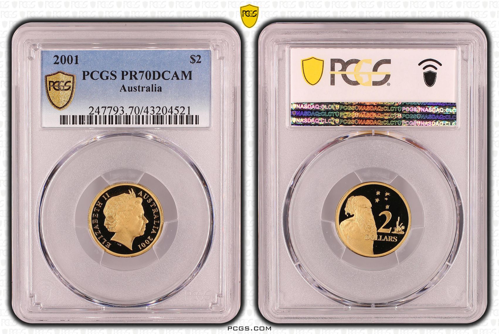 Elizabeth II, Two Dollars, 2001, PCGS PR 70DCAM