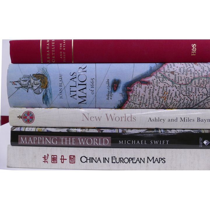 5pc Contemporary Books on China, Maps, and Atlases