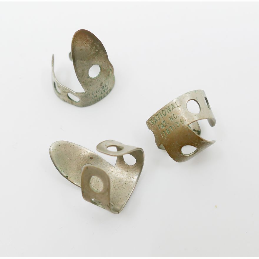 3pc Vintage National Metal Fingerpicks