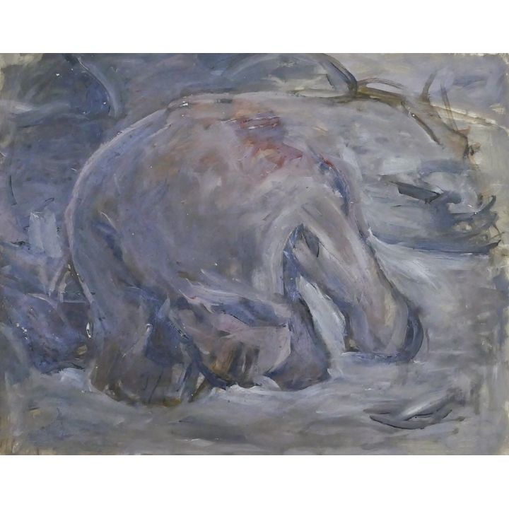Arthur or Albert Runquist ''Bear Stump'' Oil on Paper 18''x21.5''