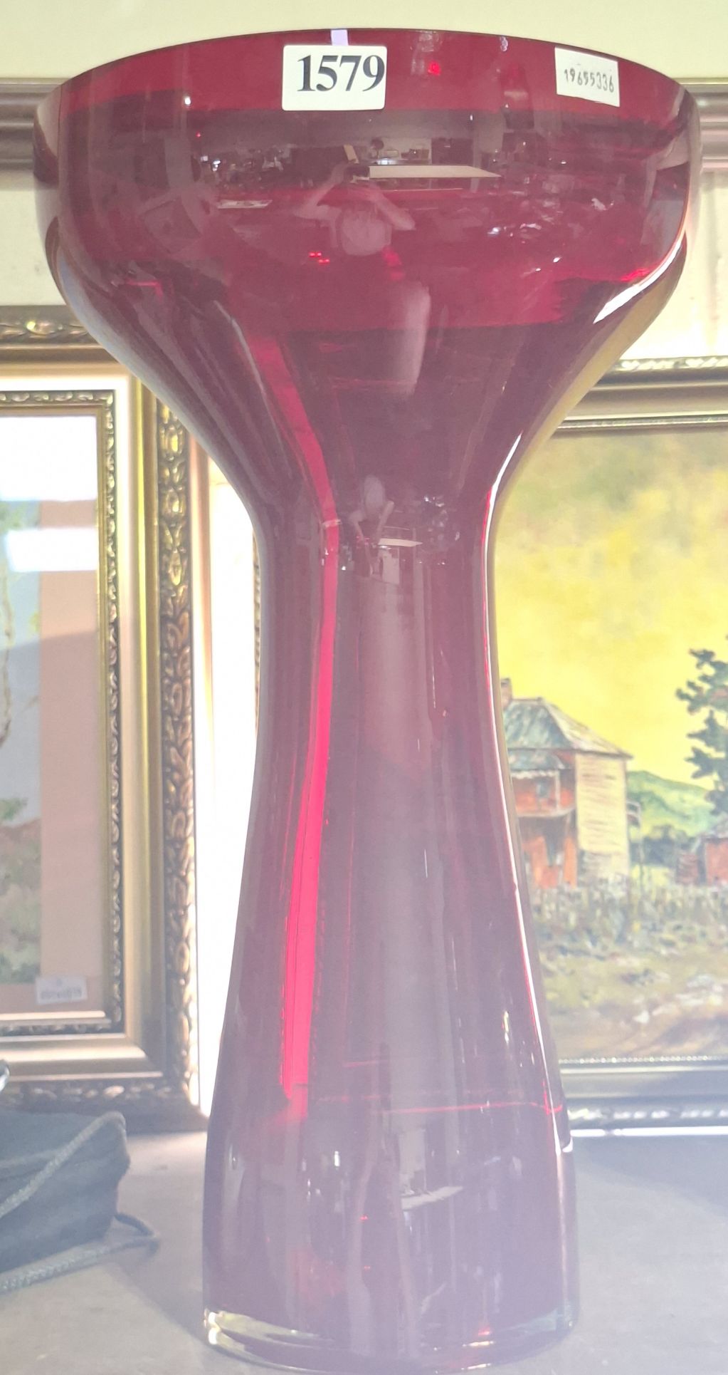 Retro Ruby Glass Vase