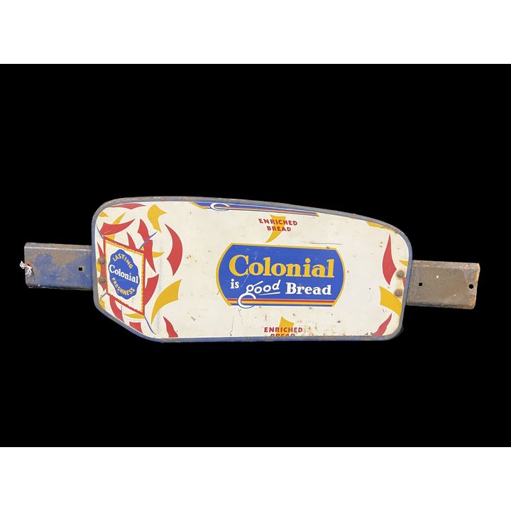 Colonial Bread Metal Door Push Country Store Sign