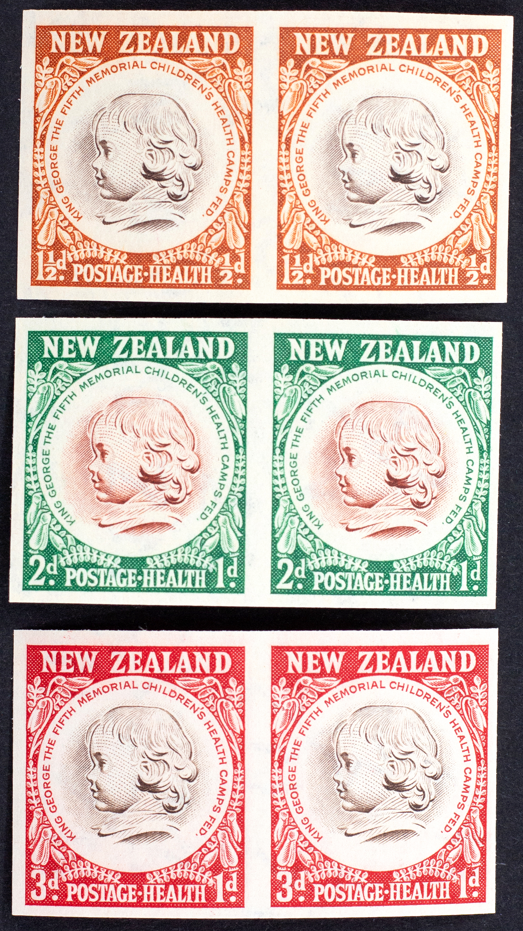 New Zealand, Proof Pairs, 1955, Fine
