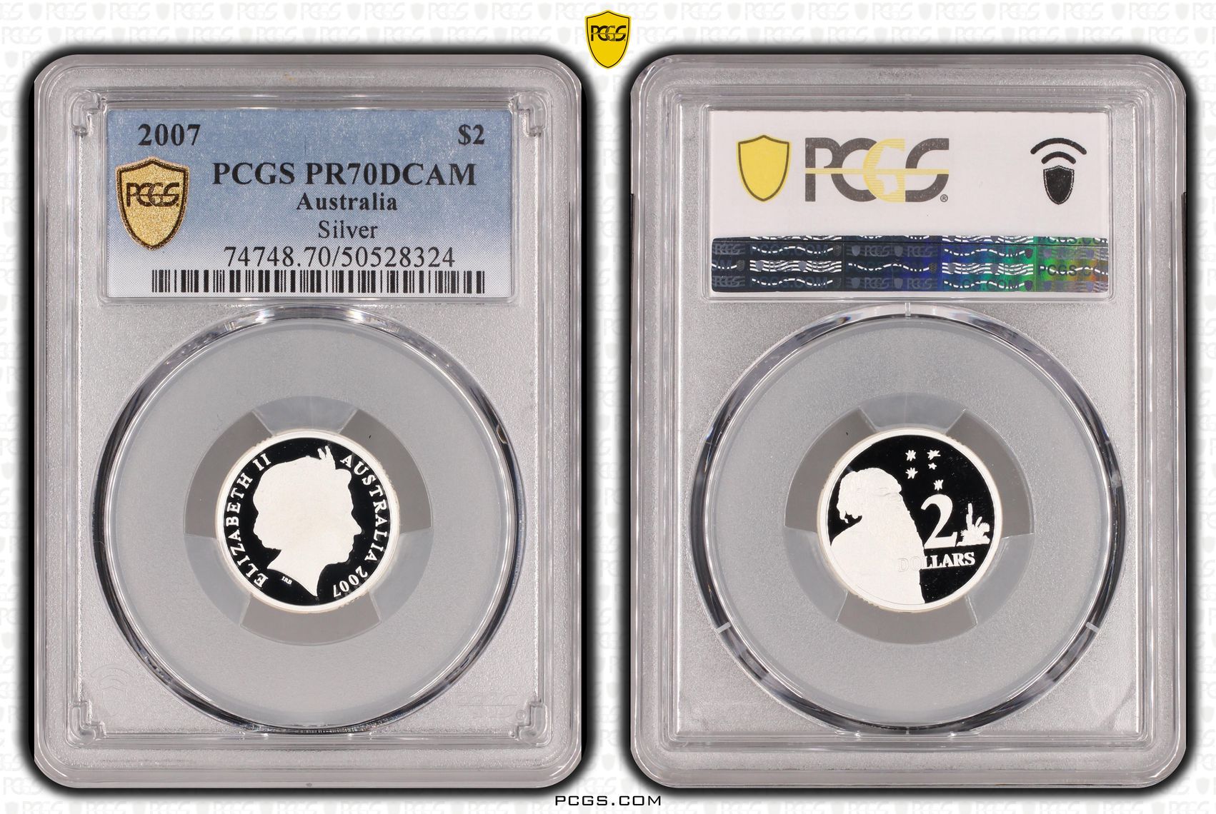 Silver POP 10/0, Two Dollar, 2007, PCGS PR70DCAM
