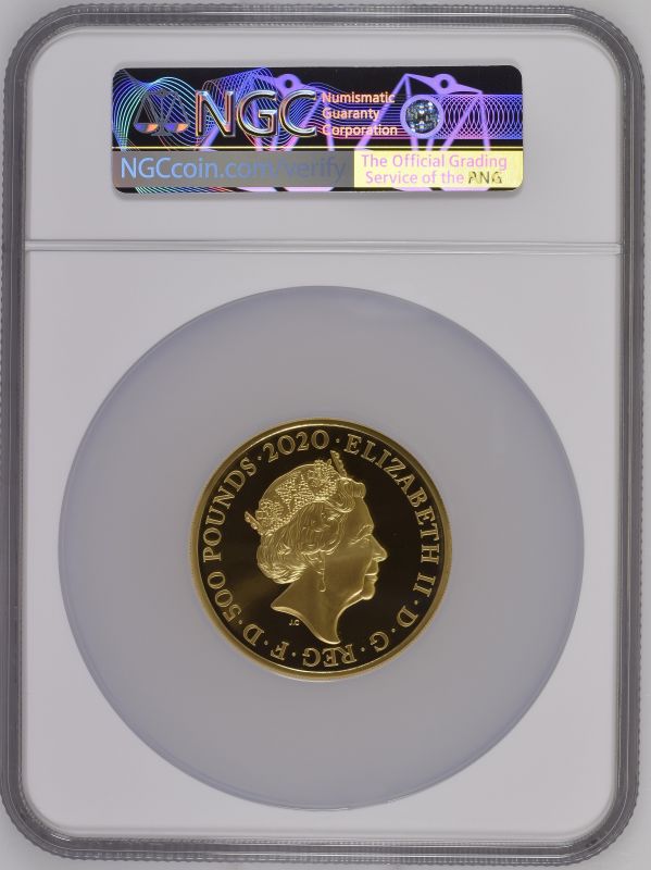 2020 Gold 500 Pounds (5 oz.) Music Legends - David Bowie Proof NGC