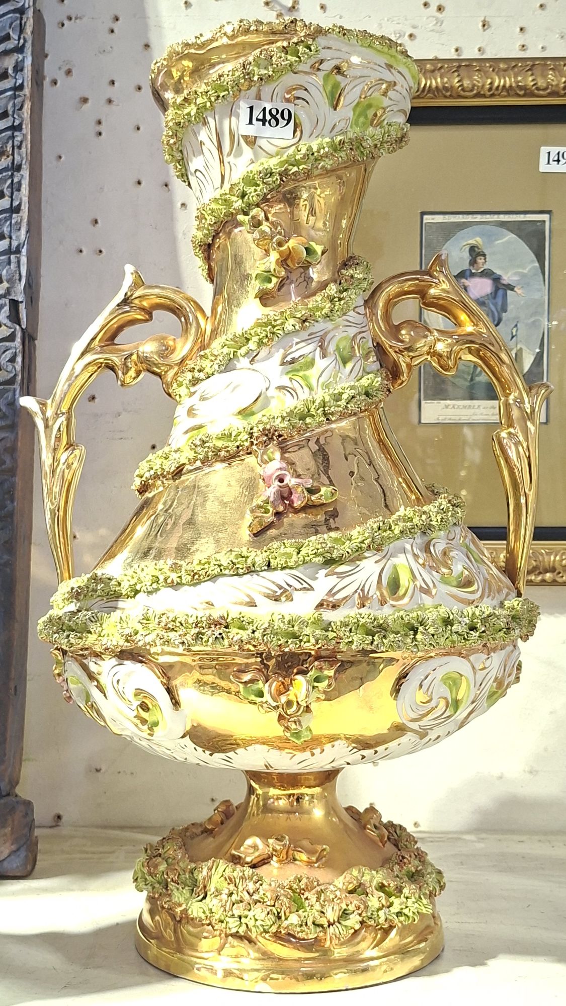 Italian Ceramic Handled Vase