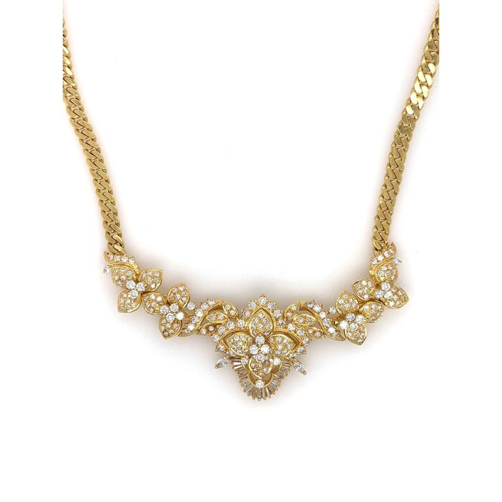 3.68ct Diamond 18ct Gold Necklace 37.55g