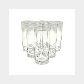 Highball Standard Glass 250ml - 6 Pack - Multipurpose tall glass for cocktails juice or water Bar 9901046908644-51748/4639