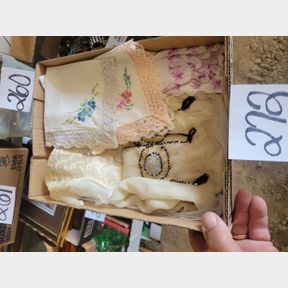 Antique hand sewn handkerchiefs and other linens