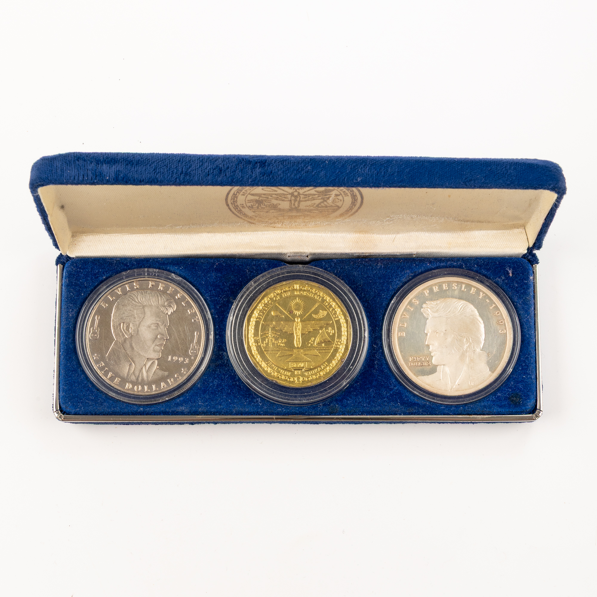 Marshall Islands- Elvis Presley Coin Commemorative, Five Dollars - Fifty Dollars, 1993, UNC