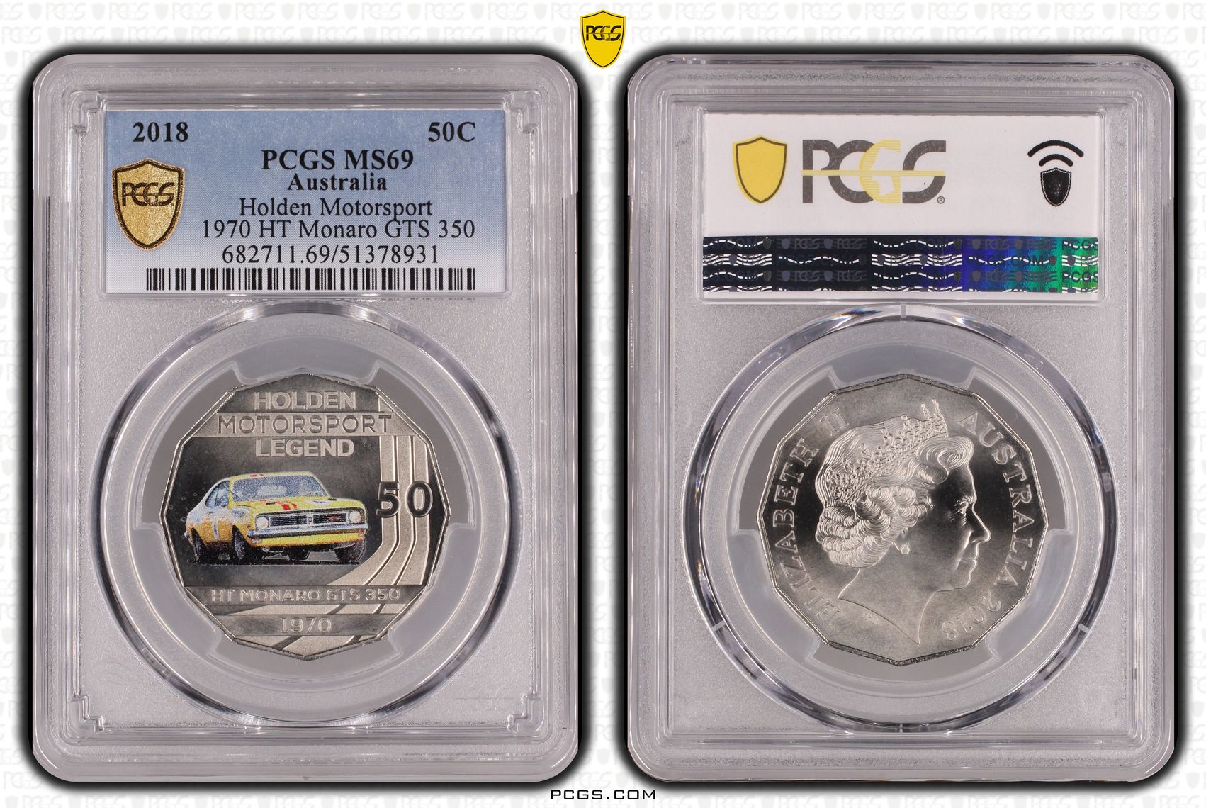 Holden Motorsport - 1970 HT Monaro GTS 350, Fifty Cent, 2018, PCGS MS69