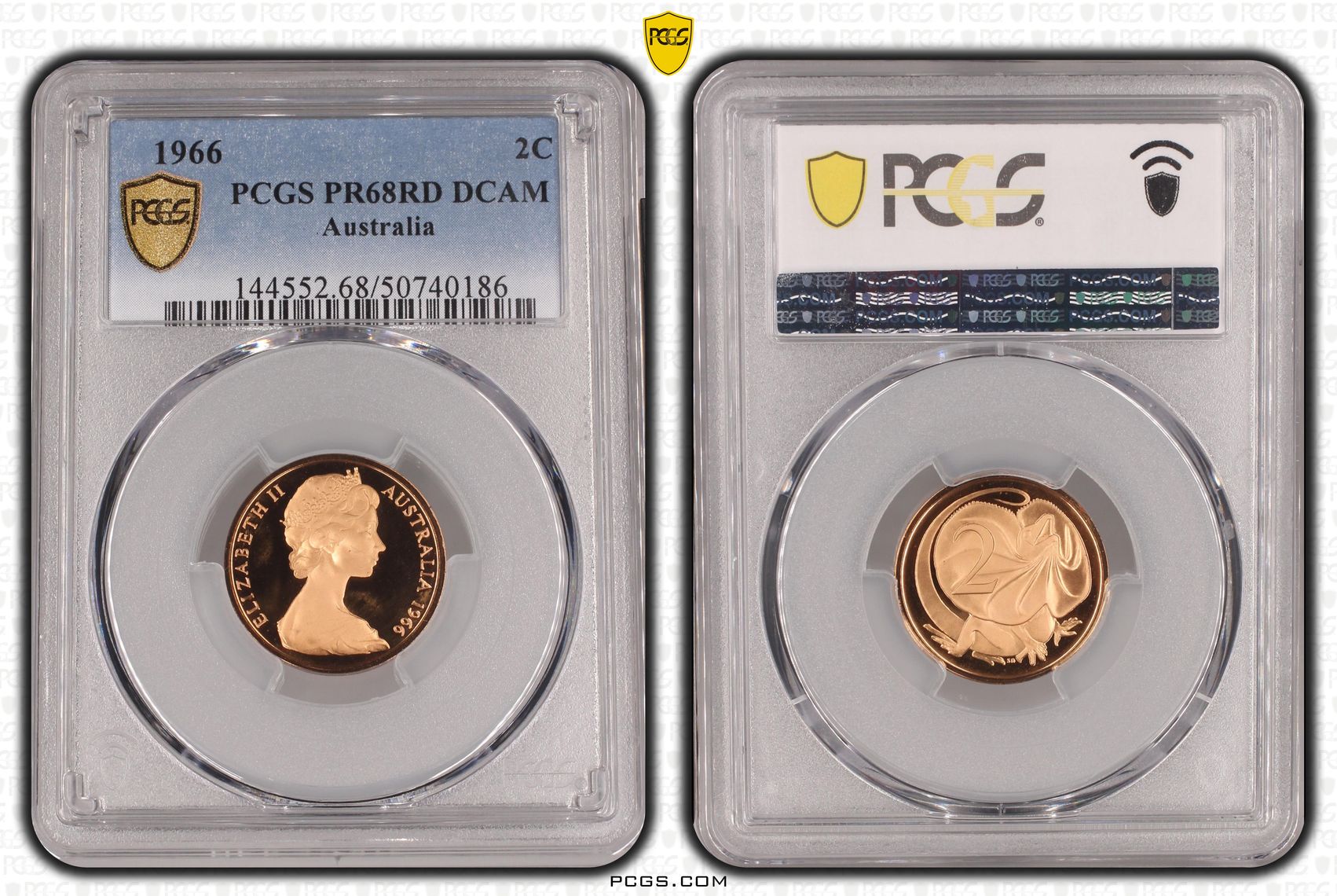 Two Cent, 1966, Pcgs Pr68dcam