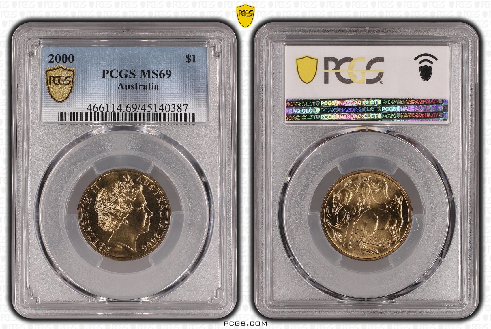 2000 Australia One Dollar, $1 PCGS - MS69 POP 3/0 -387