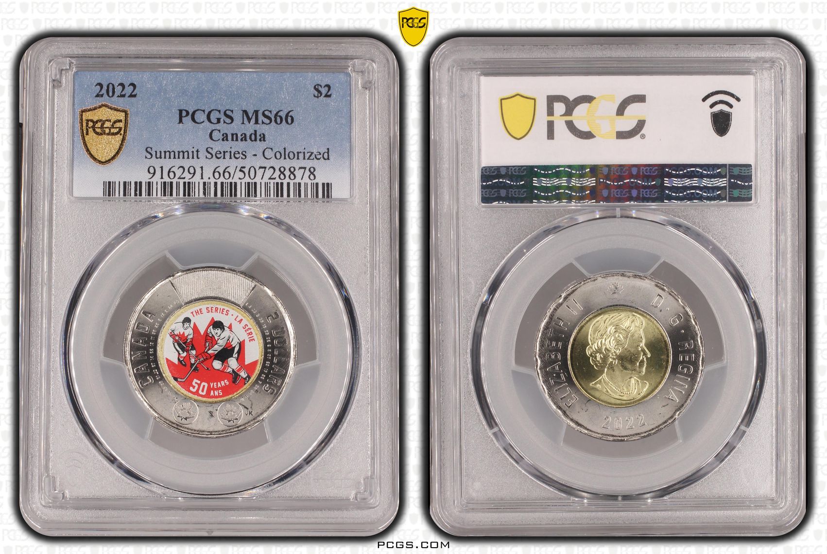 Canada, Summit Series - Colorized POP 11/0, Two Dollar, 2022, PCGS MS66