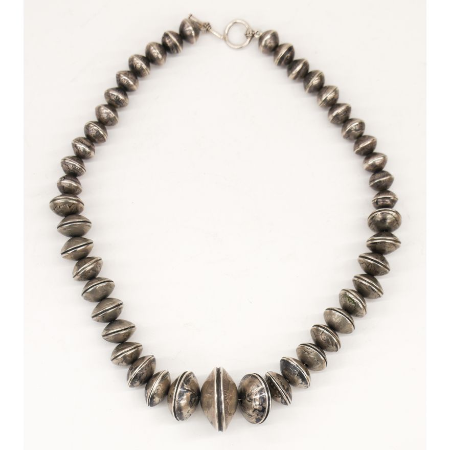 Old Pawn Navajo Silver Coin Necklace