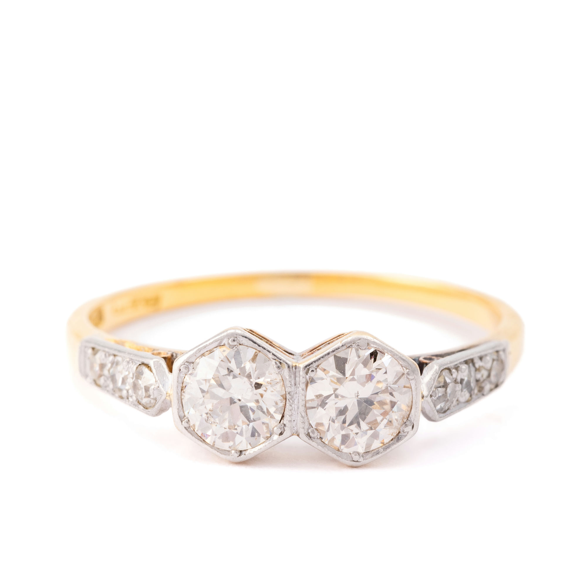 Old Cut Diamond Ring 18ct Gold,