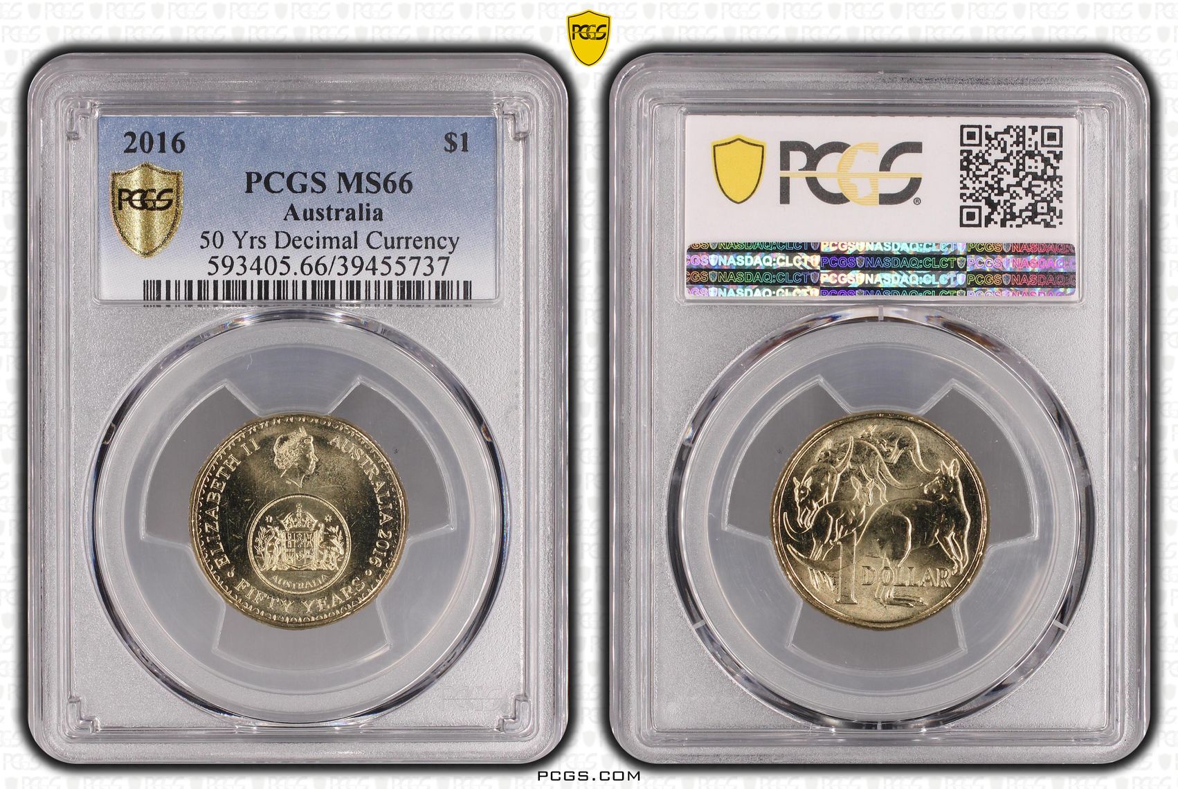 50 Yrs Decimal Currency, One Dollar, 2016, PCGS MS66
