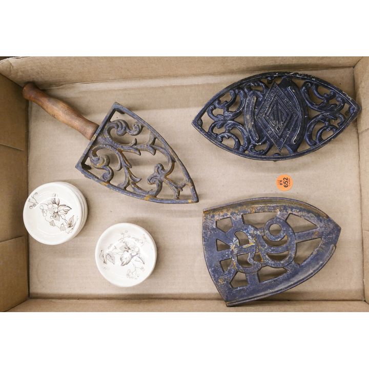 Box Cast Iron Trivets Etc