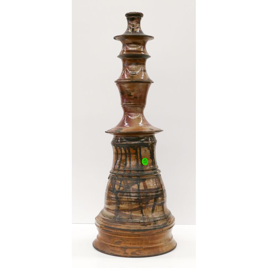 Pacific Stoneware Tall Drip Glaze Pottery Lamp Base 25''x9''