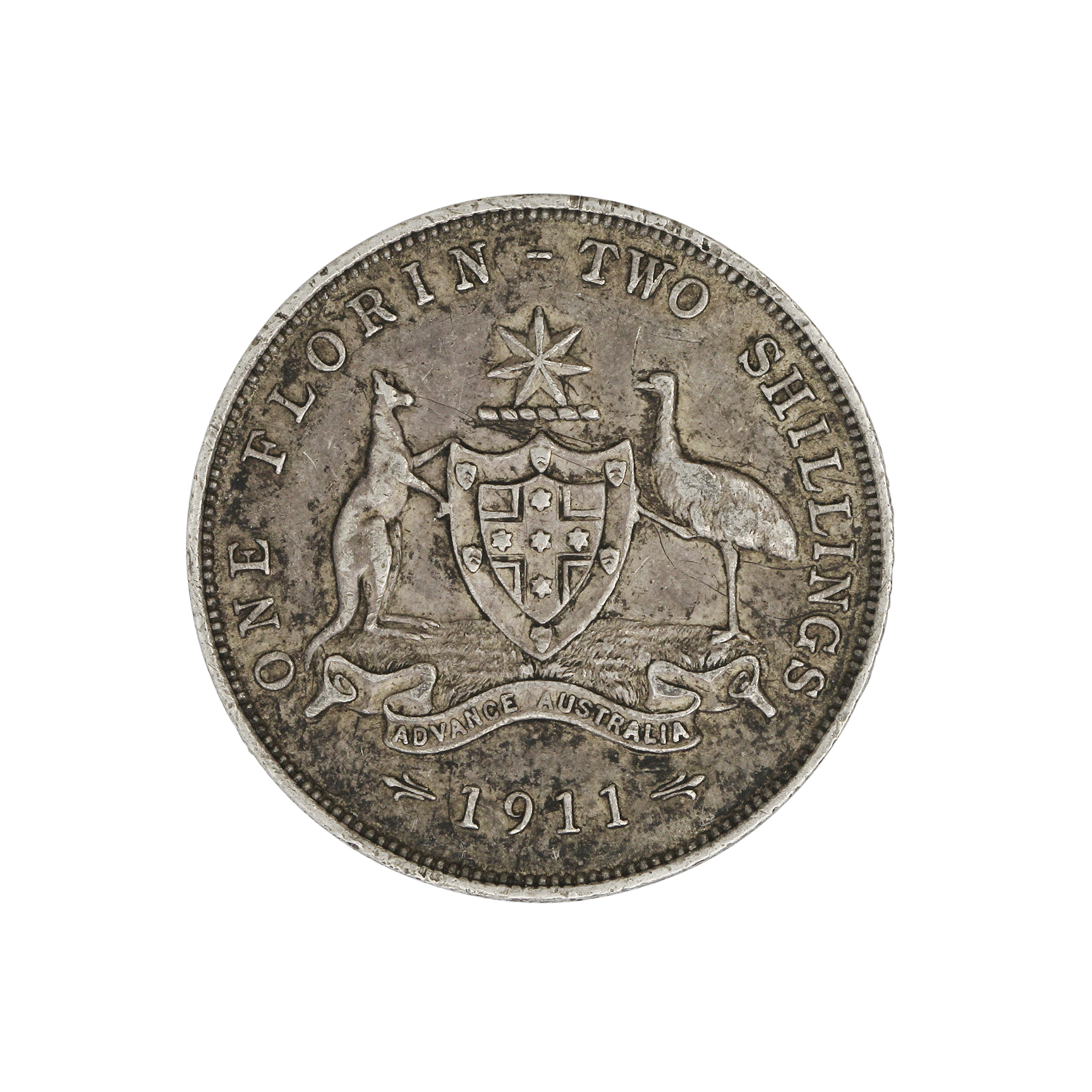George V, Florin, 1911, VF