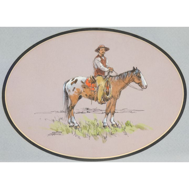 Sharon Sharpe ''Cowboy'' Mixed Media