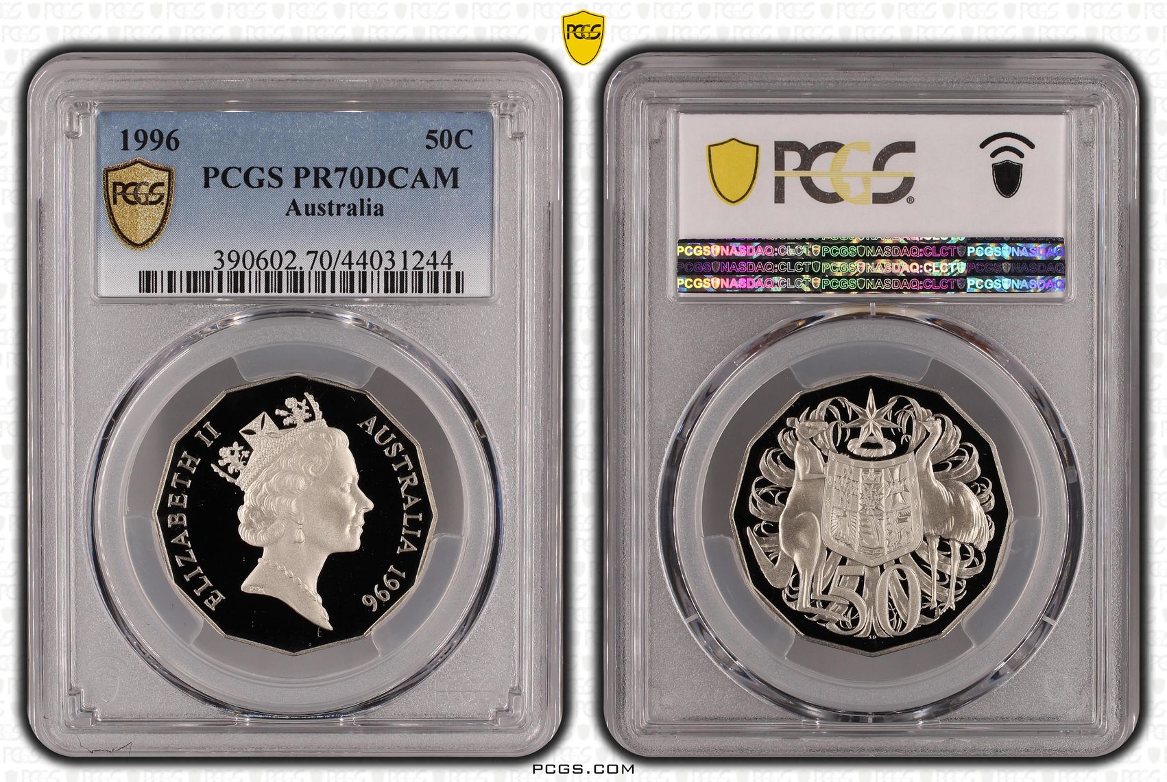 1996 Australia Fifty Cent, 50c PCGS - PR70DCAM POP 8/0 -244