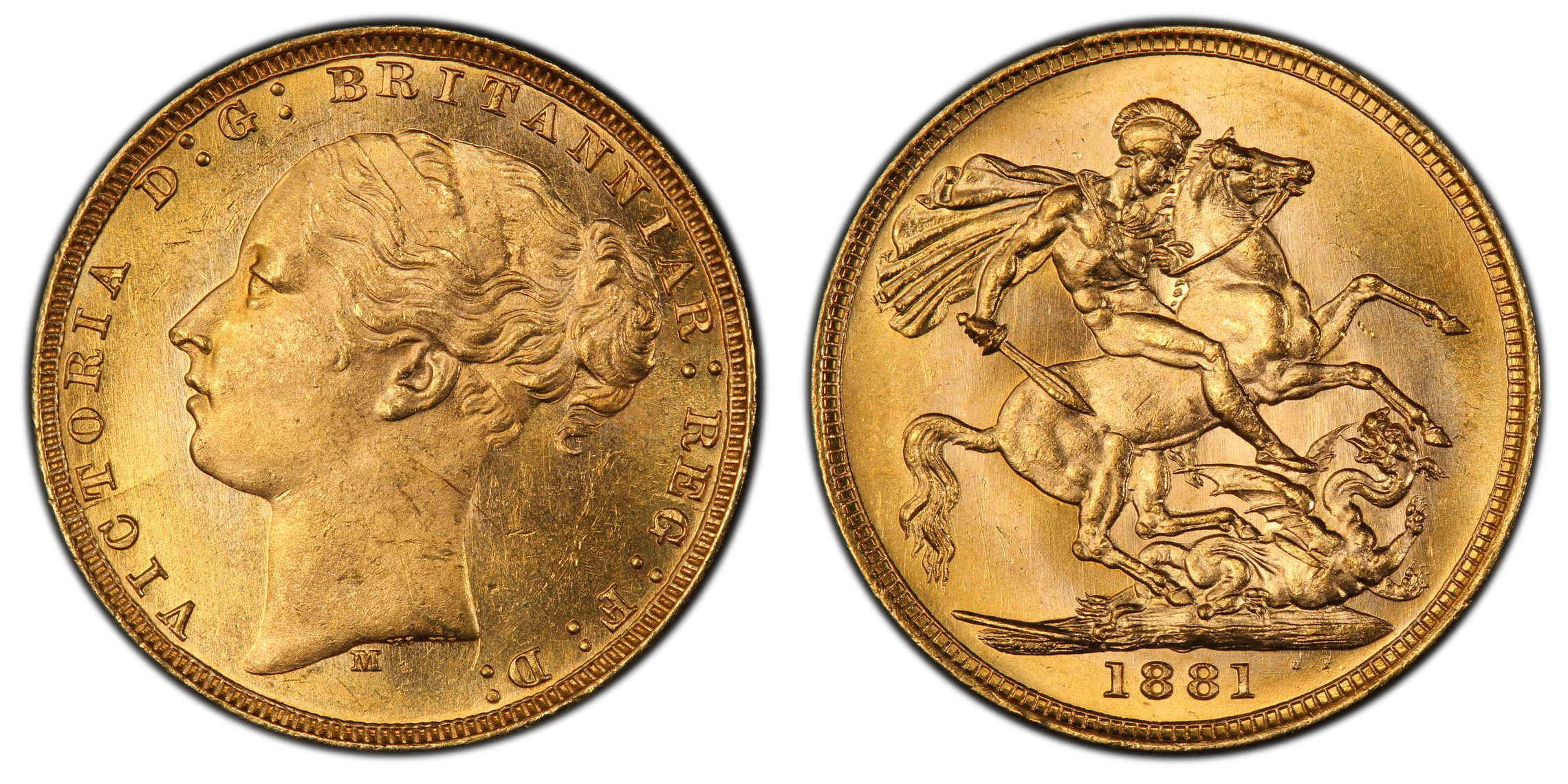 Victoria, Sovereign, 1881-M, PCGS MS63