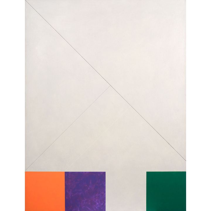 Milan Mrkusich 'Achromatic with Orange, Purple and Green'