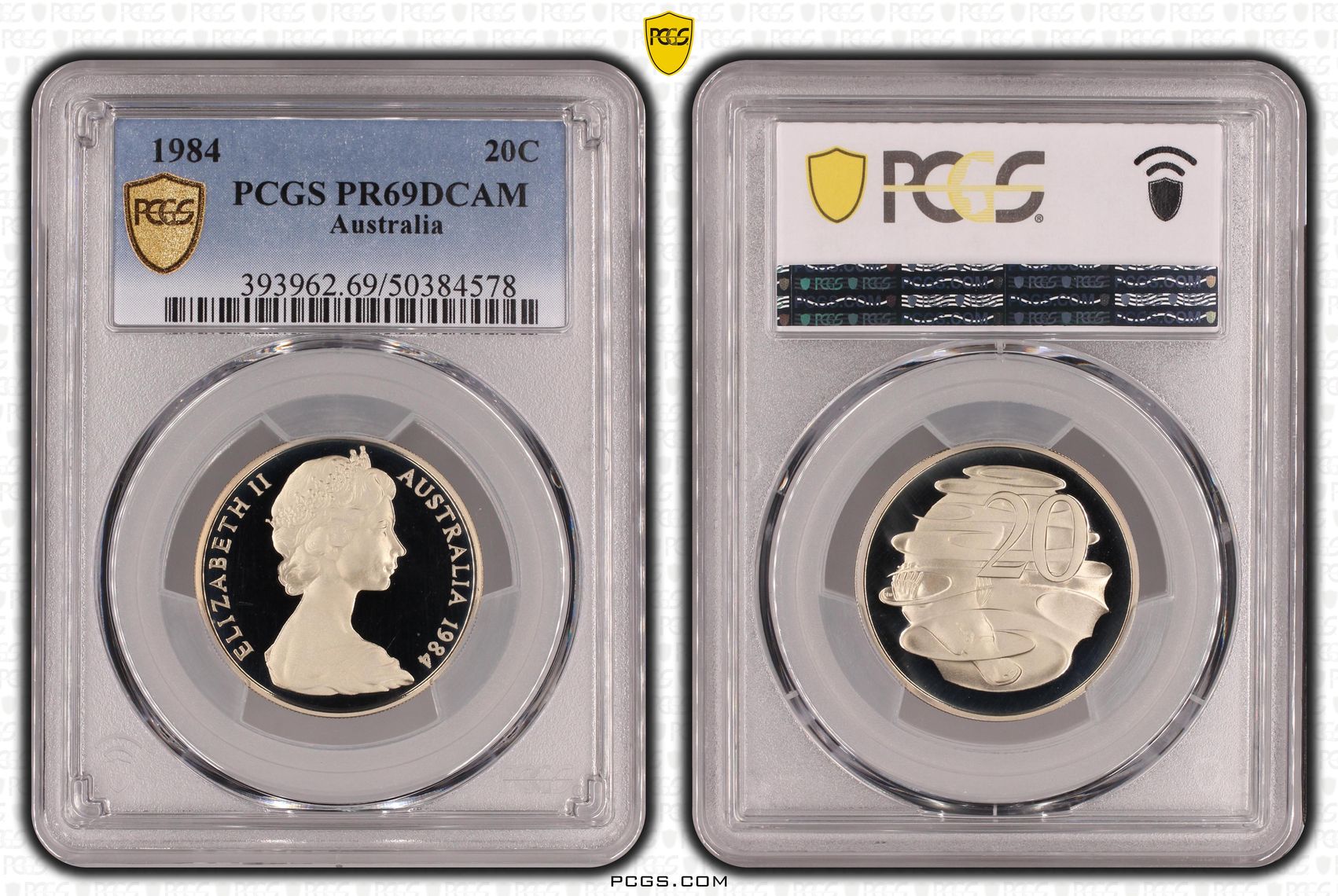 Twenty Cent, 1984, PCGS PR69DCAM