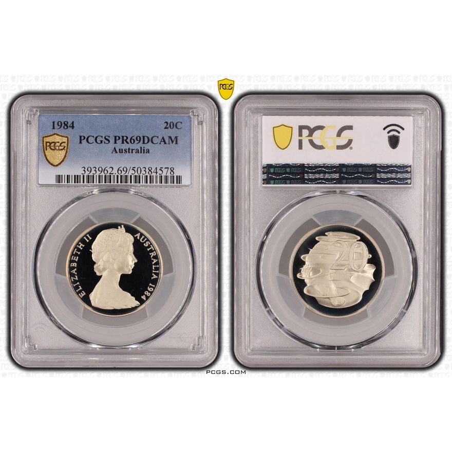 Twenty Cent, 1984, PCGS PR69DCAM