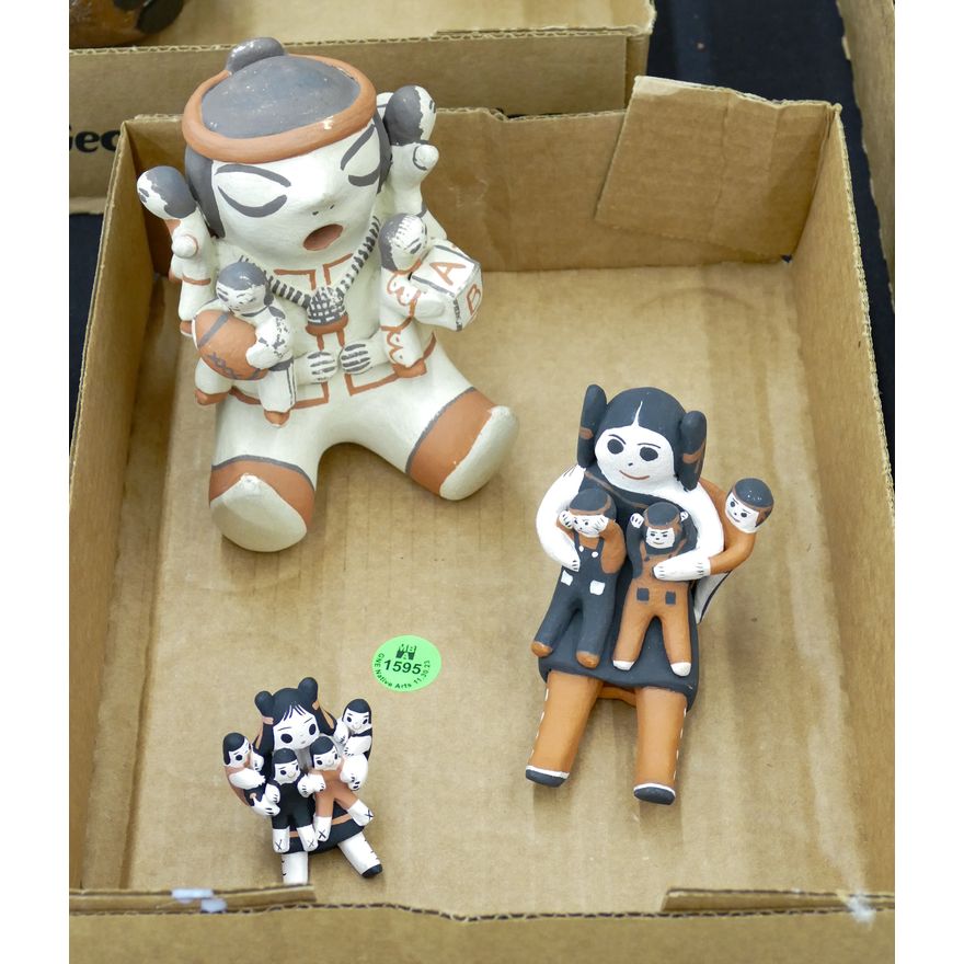 Box 3pc Southwest Storytelling Ceramic Figures