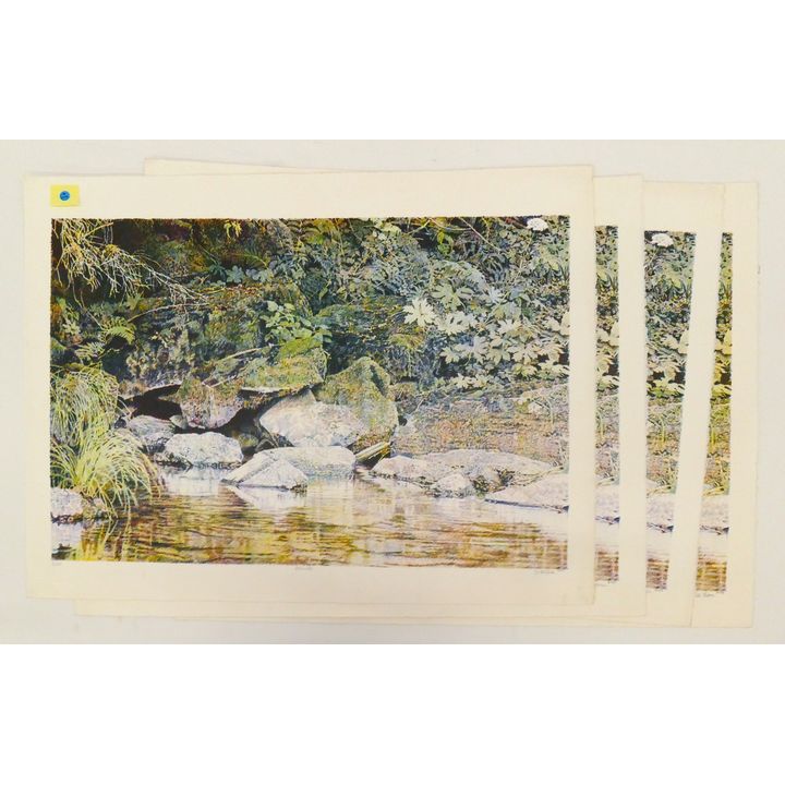 4pc Mike Pease ''Autumn Pool'' Prints. S/N, loose, unframed.