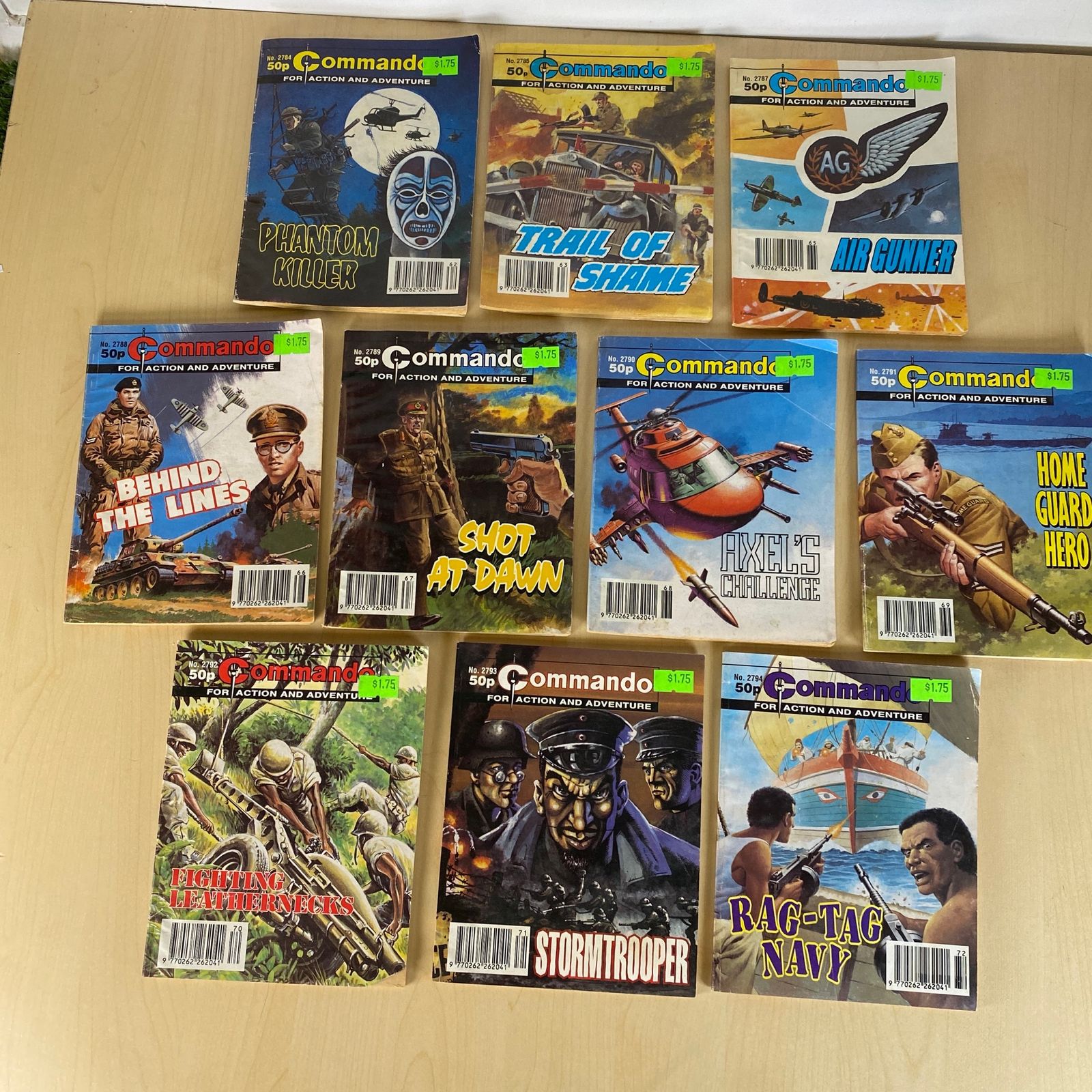Commando War Comics Issues - 2784, 2785, 2787, 2788, 2789, 2790, 2791, 2792