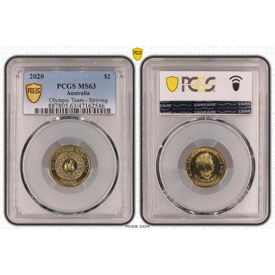 Olympic Team - Striving, Two Dollar, 2020, PCGS MS 63