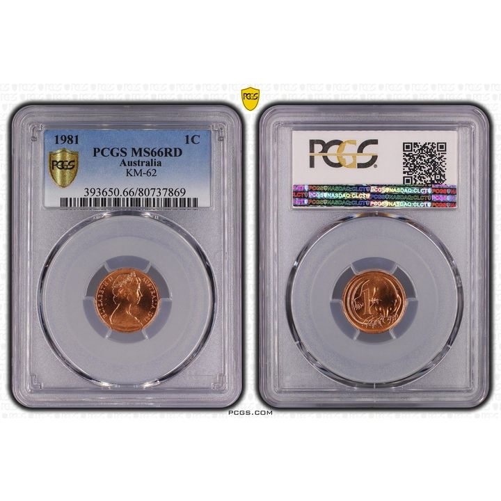 Elizabeth II, One Cent, 1981, PCGS MS66RD