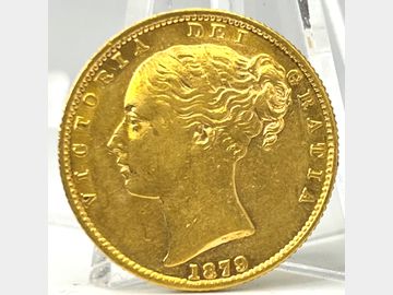 1879 VICTORIA YOUNG HEAD SYDNEY MINT SHIELD GOLD SOVEREIGN