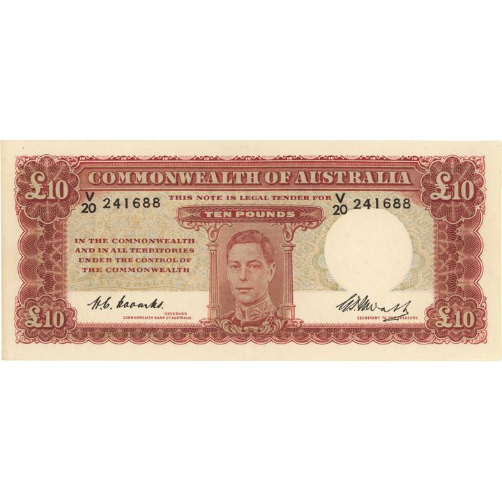 Coombs/Watt, Ten Pounds, 1949,  EF