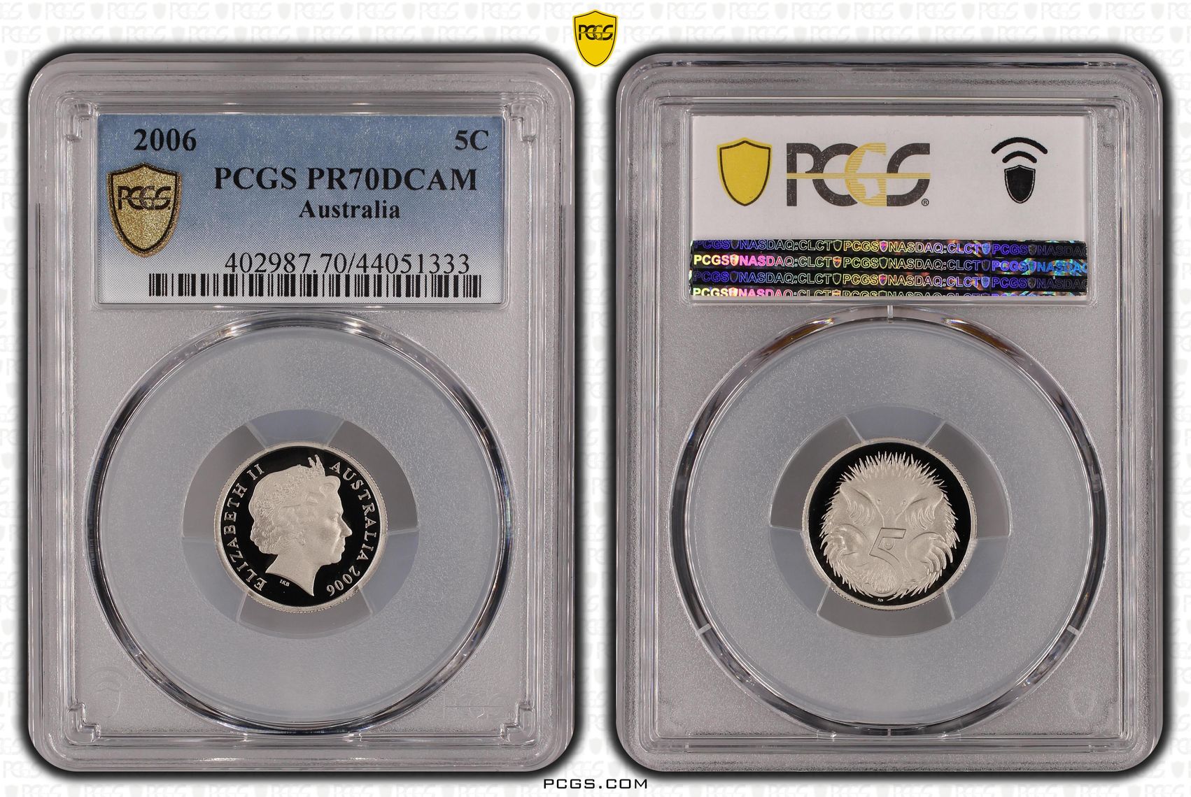Elizabeth II, Five Cent, 2006, PCGS PR 70DCAM