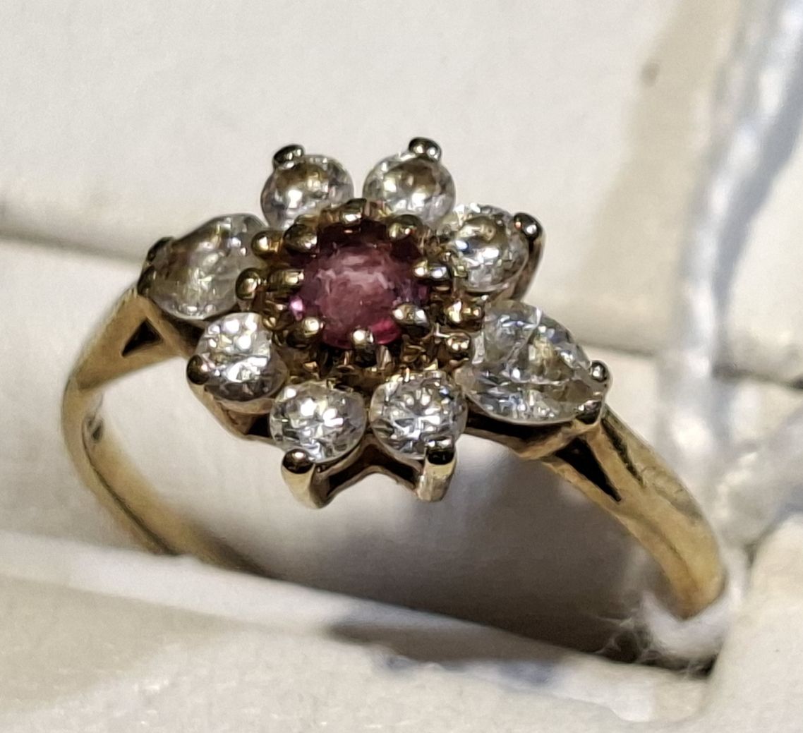 Antique 9ct Ruby Dress Ring