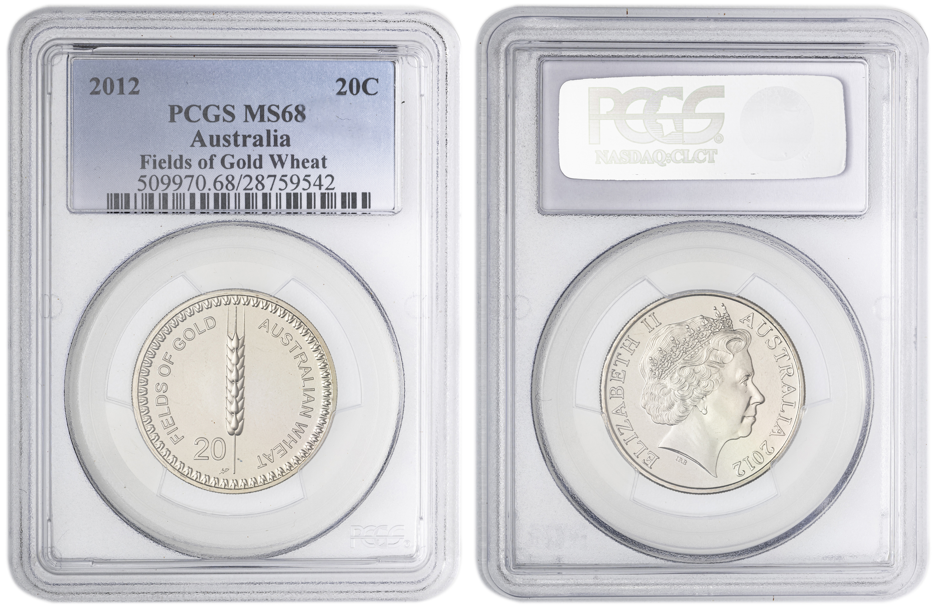 Fields of Gold Wheat , Twenty Cent, 2012, PCGS MS68
