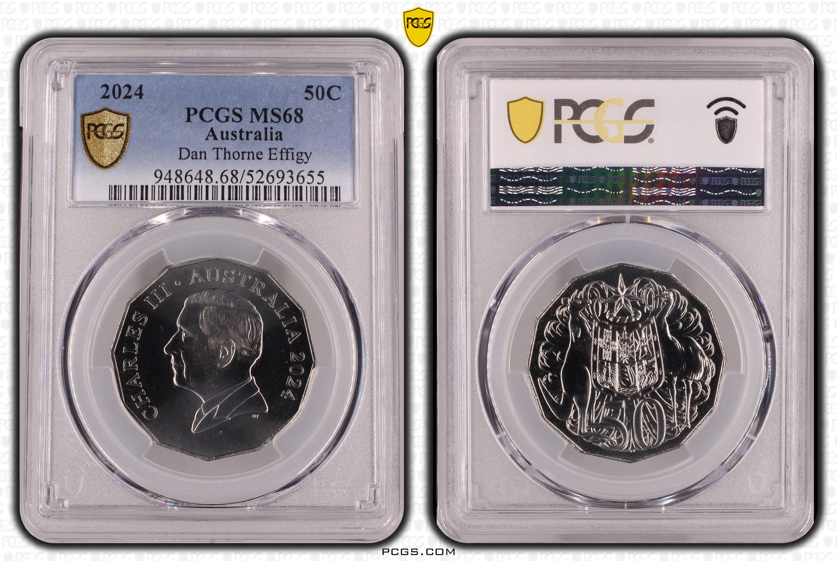 Dan Thorne Effigy, Fifty Cent, 2024, PCGS MS68