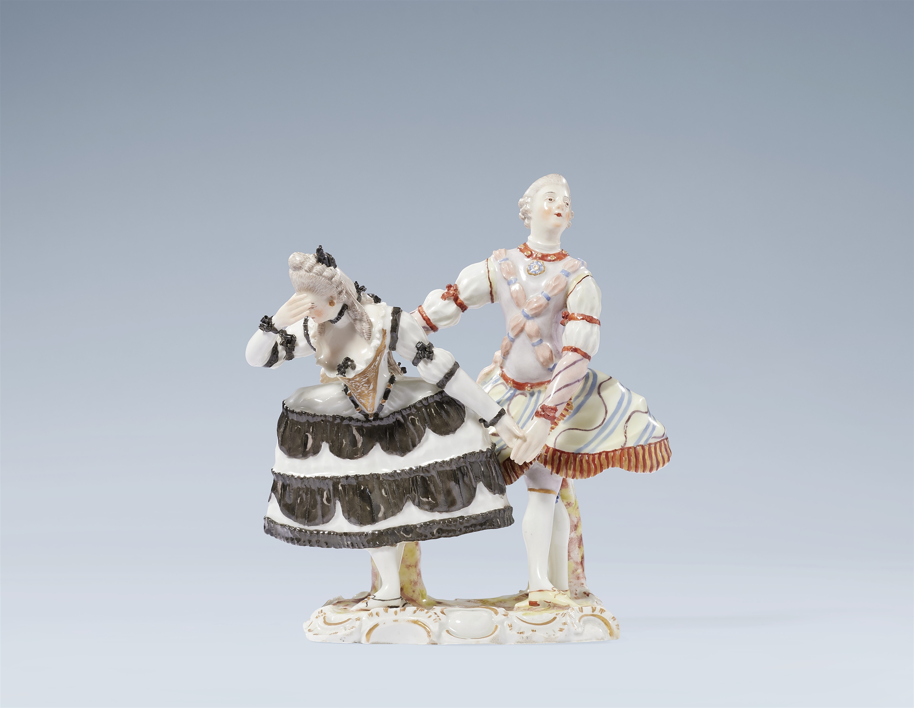 A Ludwigsburg porcelain pas de deux group by Joseph Nees
