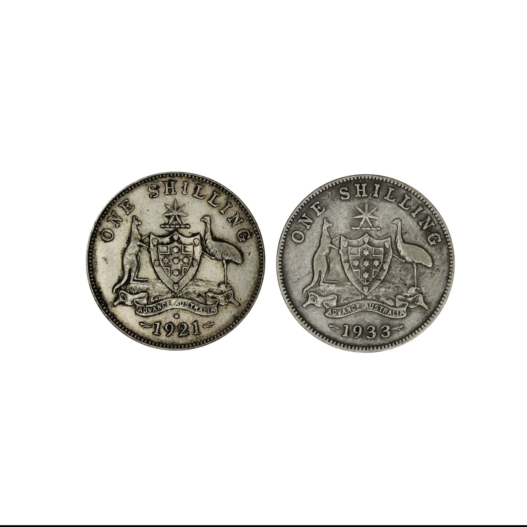 1004. · George V, Shilling, 1921-* & 1933