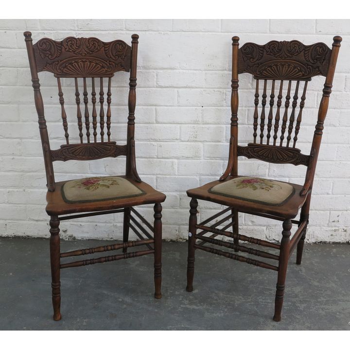 PAIR OF SIDE CHAIRS