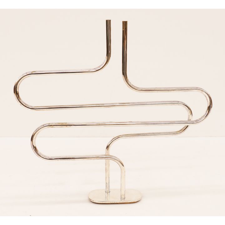 Gabriele De Vecchi Sterling ''Medusa'' Double Oil Lamp